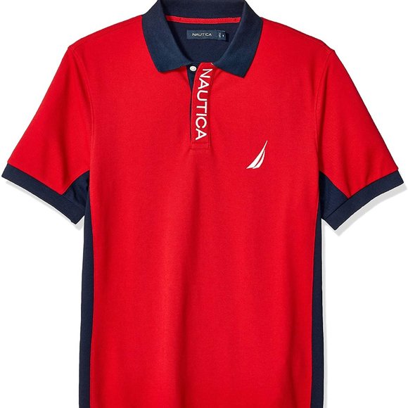Nautica Men's Short Sleeve Color Block Performance - Picture 1 of 1